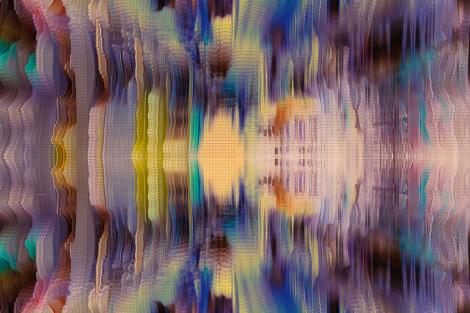 Fototapete digital Artwork mit einem 3D-Muster in violetten Farbtönen