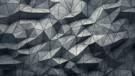 Betontapete geometrische Formen in Betonoptik