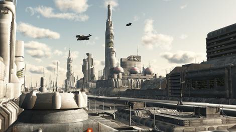 Fototapete Science-Fiction-City