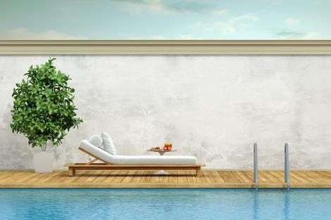 Fototapete mit einem Swimmingpool