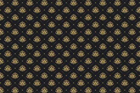 Mustertapete goldenes Barockmuster
