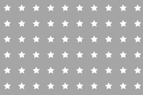 Mustertapete mit weißen Sternen auf grauem Hintergrund