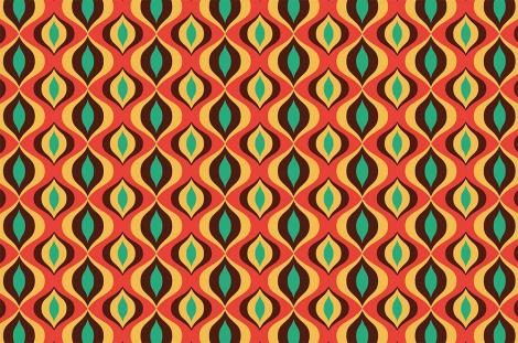 Vlies-Fototapete 70er-Jahre Design mit einem schrillen Muster