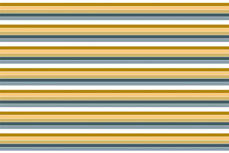 Streifentapete mit Querstreifen in Blau, Creme und Braun