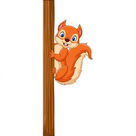 Wandtattoo Eichhörnchen für Kinderzimmer